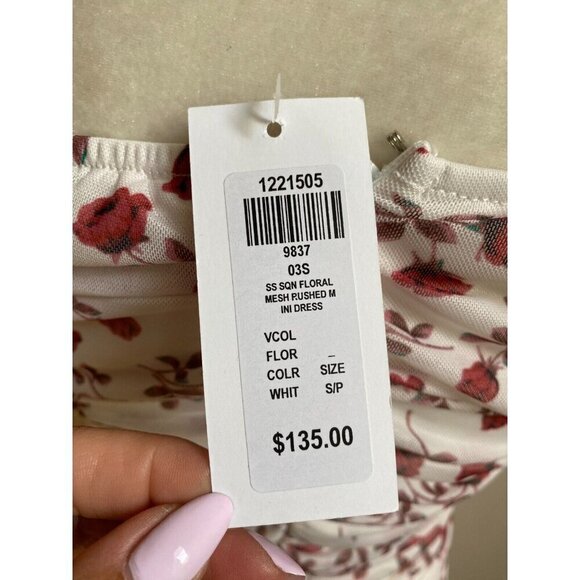 O.Vianca womens floral ruched NEW bodycon dress size small - Picture 4 of 6